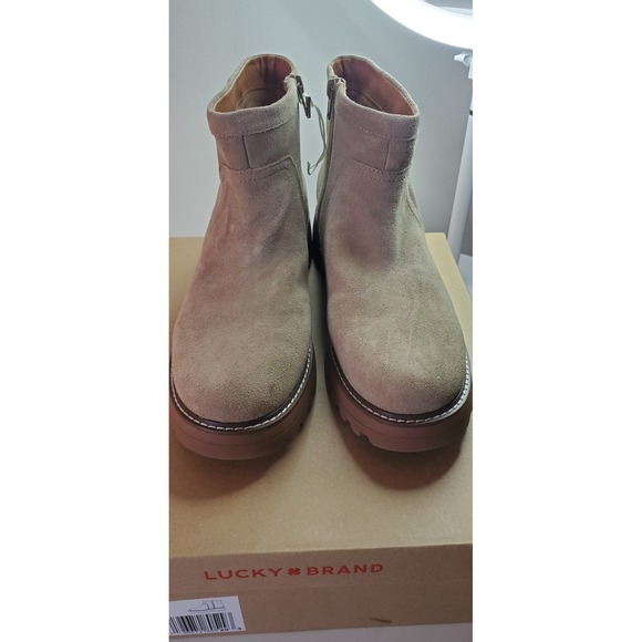 Lucky Brand Chameli Dune WP Suede Waterproof Ankle Lug Boots LK-CHAMELI 9M - Picture 12 of 14